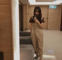 奶茶色吊带裤我的爱