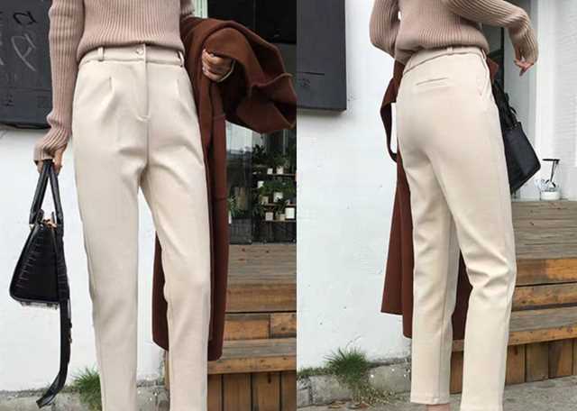 洋气显瘦的萝卜裤。店里卖400+，自己做40+就够啦。附M码裁剪图