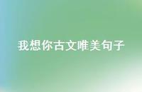 我想你古文唯美句子46句汇总
