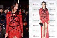 是在看颁奖还是看AV，韩国女星的红毯礼服布料少到简直辣眼睛！
