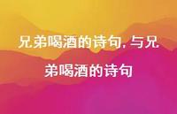 与兄弟喝酒的诗句【100句文案】