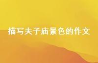 描写夫子庙景色的作文(精选54句)