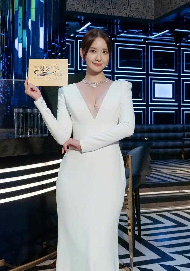 这“低胸装”好惹眼！韩女星这次走红毯终于不寒酸了，S身材抢镜