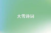 大雪诗词36句汇总