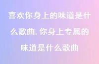 你身上专属的味道是什么歌曲(100句)