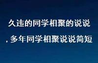 多年同学相聚说说简短(100句)