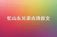 忆山东兄弟古诗原文73句汇总