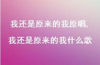 我还是原来的我什么歌(100句)