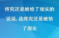 我终究还是败给了现实(100句)
