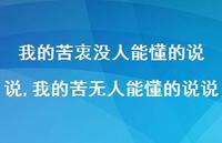 我的苦无人能懂的说说【100句文案】