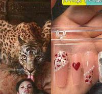一款手绘，迪士尼公主的可爱，在小小的美甲上展示的淋漓尽致