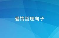 爱情哲理句子66句汇总