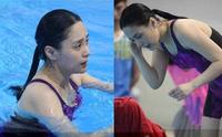 钟欣桐张柏芝领衔跳水明星赛，网友：评分标准看入水还是出水？