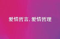 爱情哲理【精品文案100句】