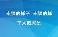 幸福的样子大概就是【精品文案100句】