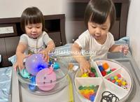 Kid。一岁半感官盆分享-五感体验玩中学-圆形主题-气球主题