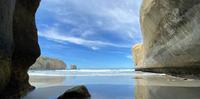 【纽西兰】Tunnel Beach/须穿越隧道才能到达的美丽海滩
