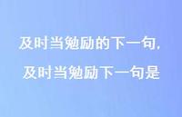及时当勉励下一句是【100句文案精选】 及时当勉励下一句是【100句文案精选】