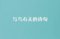 与鸟有关的诗句(精选70句)