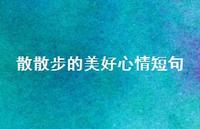 散散步的美好心情短句74句汇总