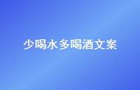 少喝水多喝酒文案【100句精选短句合集】