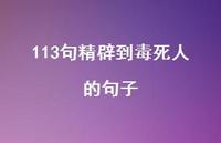 113句精辟到毒死人的句子39句汇总