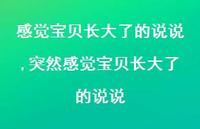 突然感觉宝贝长大了的说说(100句) 突然感觉宝贝长大了的说说(100句)
