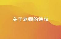 关于老师的诗句40句汇总