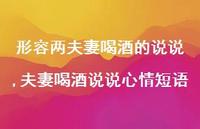 夫妻喝酒说说心情短语(100句)