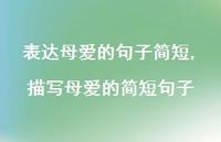 描写母爱的简短句子【100句文案精选】