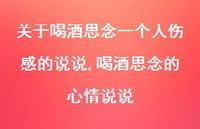 喝酒思念的心情说说(100句)