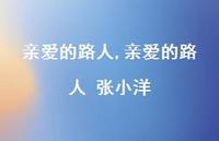 亲爱的路人 张小洋【精品文案100句】