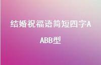 结婚祝福语简短四字AABB型合集56句精选