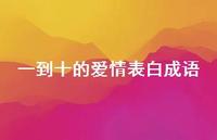 一到十的爱情表白成语45句汇总