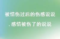 感情被伤了的说说【精选100句】