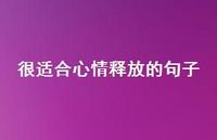 很适合心情释放的句子68句汇总