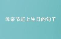 母亲节赶上生日的句子【100句精选短句合集】 母亲节赶上生日的句子【100句精选短句合集】