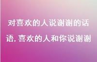 喜欢的人和你说谢谢(100句) 喜欢的人和你说谢谢(100句)