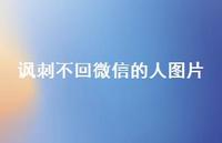 讽刺不回微信的人图片54句汇总