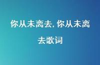 你从未离去歌词【92句文案精选】 你从未离去歌词【92句文案精选】