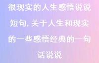 关于人生和现实的一些感悟经典的一句话说说【100句文案】