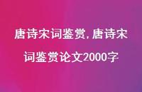 唐诗宋词鉴赏论文2000字【精品文案100句】 唐诗宋词鉴赏论文2000字【精品文案100句】
