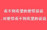 对爱情看不到希望的说说(100句)