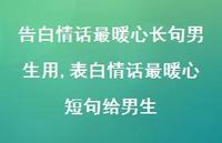 表白情话最暖心短句给男生(100句)