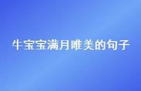 牛宝宝满月唯美的句子(精选43句) 牛宝宝满月唯美的句子(精选43句)
