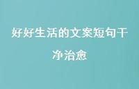 好好生活的文案短句干净治好42句汇总