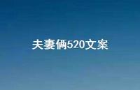 夫妻俩520文案【100句精选短句合集】