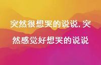 突然感觉好想哭的说说(100句) 突然感觉好想哭的说说(100句)