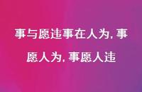 事愿人为,事愿人违(100句) 事愿人为,事愿人违(100句)