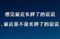 最近是不是长胖了的说说【精选100句】